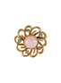 Main View - Click To Enlarge - LANE CRAWFORD VINTAGE ACCESSORIES - Cabochon Faux Turquoise Gold Toned Brooch