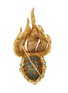 Figure View - Click To Enlarge - LANE CRAWFORD VINTAGE ACCESSORIES - Faux Turquoise Gold Toned Flame Brooch