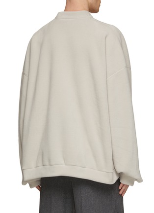 Back View - Click To Enlarge - BALENCIAGA - Tonal Embroidered Logo Fleece Sweatshirt