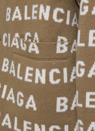  - BALENCIAGA - All Over Logo Intarsia Cardigan