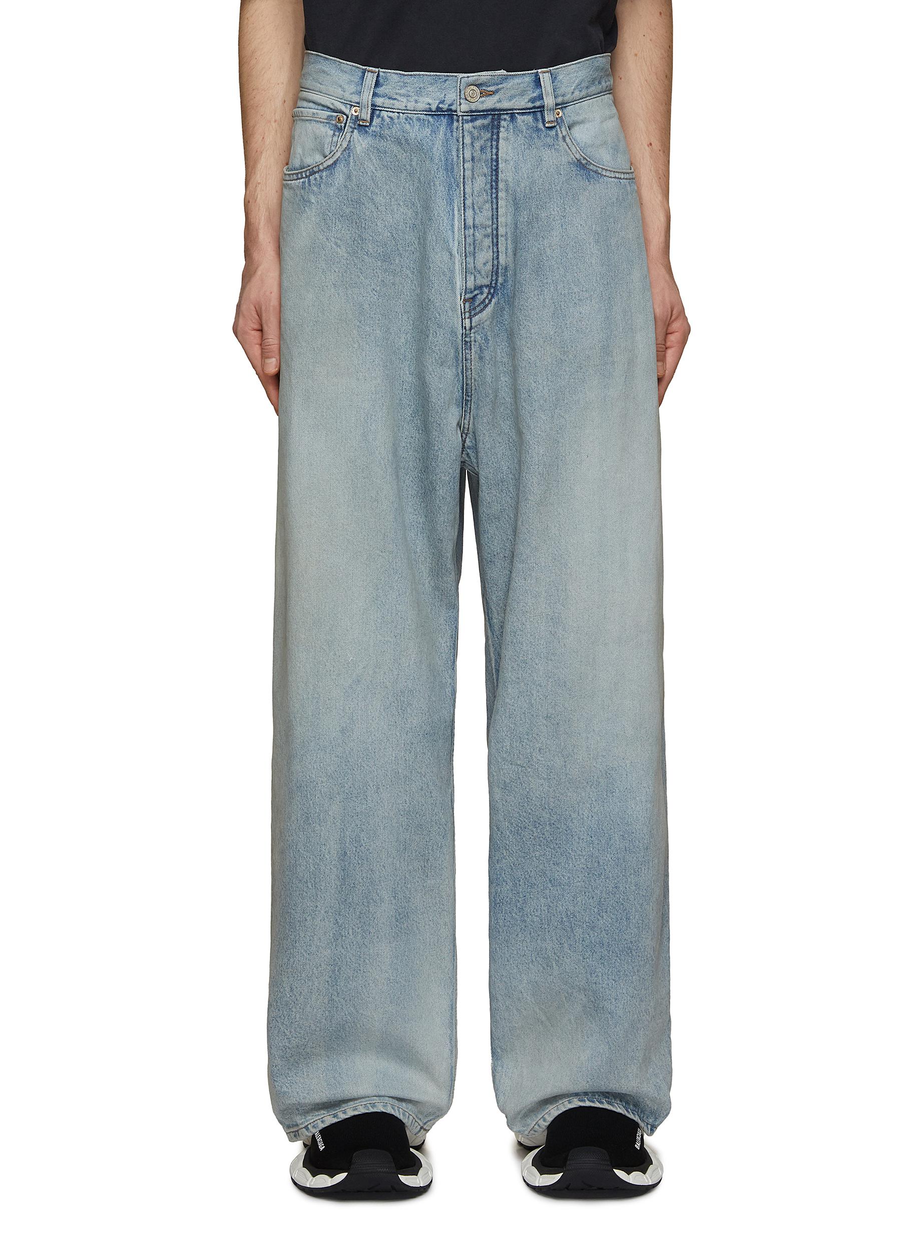 Buy Men's Buzzer Blue Cargo Baggy Jeans Online | SNITCH