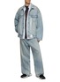 Figure View - Click To Enlarge - BALENCIAGA - Sticker Stripe Baggy Jeans