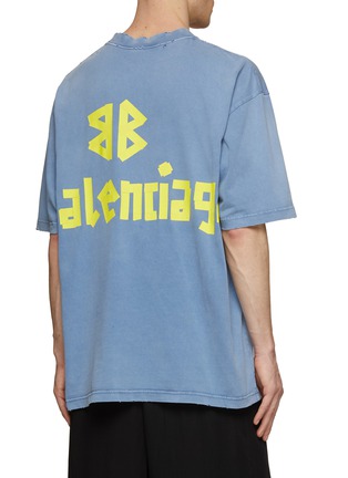 Back View - Click To Enlarge - BALENCIAGA - Tape Type Logo T-Shirt