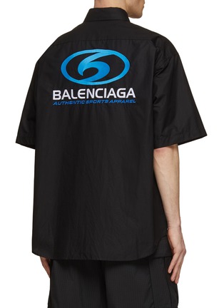 Back View - Click To Enlarge - BALENCIAGA - Embroidered Surfer Logo Shirt