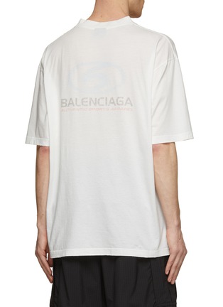 Back View - Click To Enlarge - BALENCIAGA - Faded Surfer Logo T-Shirt