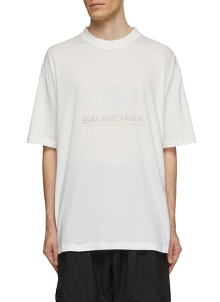 Main View - Click To Enlarge - BALENCIAGA - Faded Surfer Logo T-Shirt