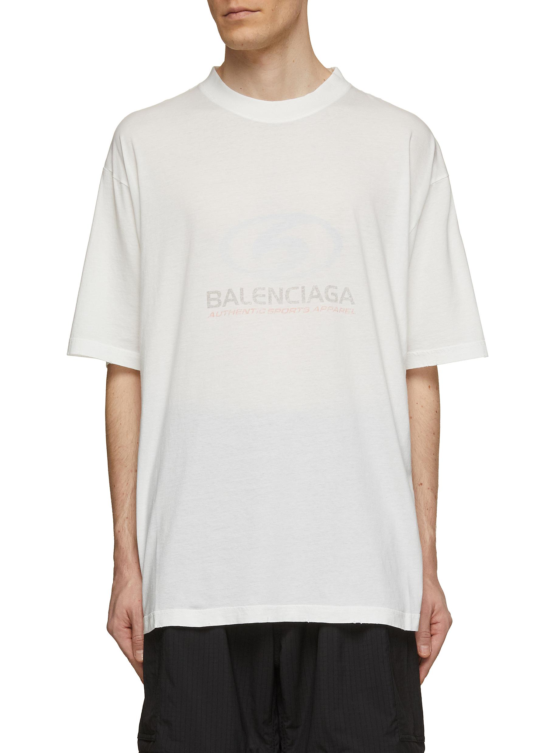 BALENCIAGA | Faded Surfer Logo T-Shirt | Men | Lane Crawford