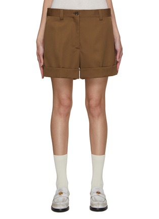 Main View - Click To Enlarge - MIU MIU - Wool Gabardine Shorts