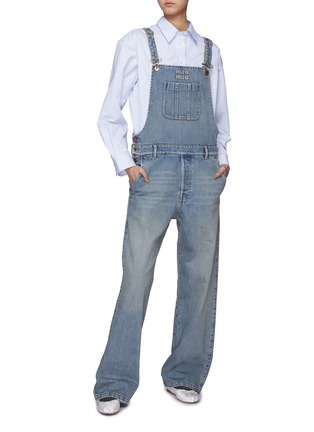 Figure View - Click To Enlarge - MIU MIU - Classic Denim Overalls