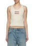 Main View - Click To Enlarge - MIU MIU - Logo Front Tank Top