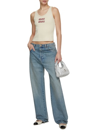 Figure View - Click To Enlarge - MIU MIU - Logo Front Tank Top