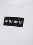  - MIU MIU - Cropped Sequin Logo Cotton T-Shirt