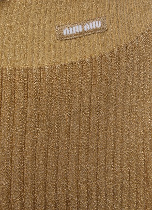  - MIU MIU - Pleated Lamé Midi Skirt