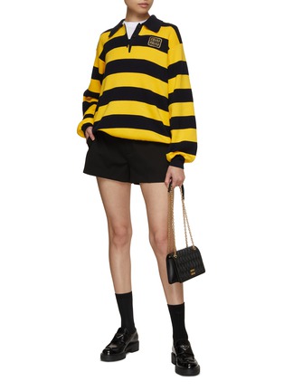 Figure View - Click To Enlarge - MIU MIU - Wide Stripes Rugby Top