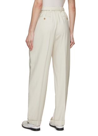 Back View - Click To Enlarge - MIU MIU - Belted Wide Cuffed Leg Pants