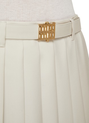  - MIU MIU - Pleated Attached Belt Midi Skirt