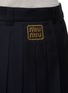  - MIU MIU - Pleated Logo Mini Skirt