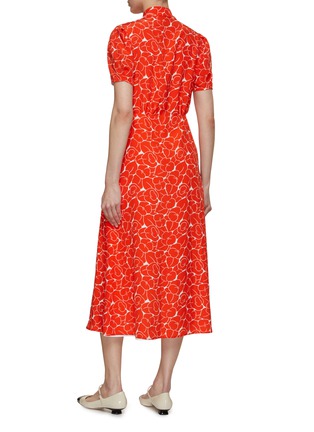 Back View - Click To Enlarge - MIU MIU - Floral Zip Up Dress