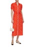 Figure View - Click To Enlarge - MIU MIU - Floral Zip Up Dress