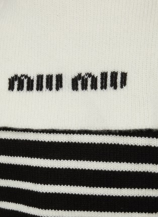  - MIU MIU - Cropped Stripe Cashmere Cardigan