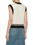 Back View - Click To Enlarge - MO&CO. - Contrast Trim Wool Blend Knit Vest