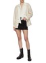 Figure View - Click To Enlarge - MO&CO. - Rhinestones Tied Long Sleeves Shirt