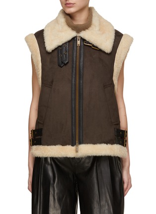 Main View - Click To Enlarge - MO&CO. - Faux Shearling Vest