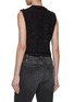 Back View - Click To Enlarge - MO&CO. - Pearl Button Sleeveless Cropped Wool Vest Cardigan