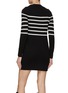 Back View - Click To Enlarge - MO&CO. - Striped Knit Mini Dress