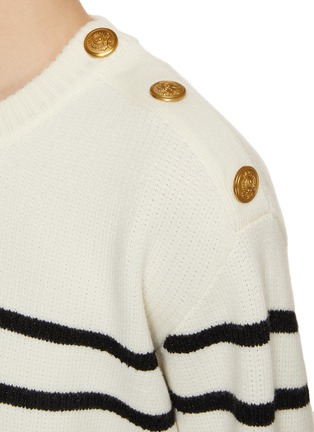  - MO&CO. - Striped Knit Sweater