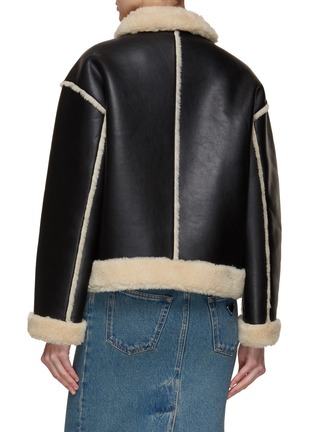 Back View - Click To Enlarge - MO&CO. - Cropped Shearling Jacket