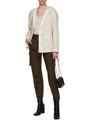 Figure View - Click To Enlarge - MO&CO. - Wool Mohair Blend Jacket