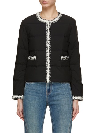 Main View - Click To Enlarge - MO&CO. - Contrast Trim Quilted Jacket