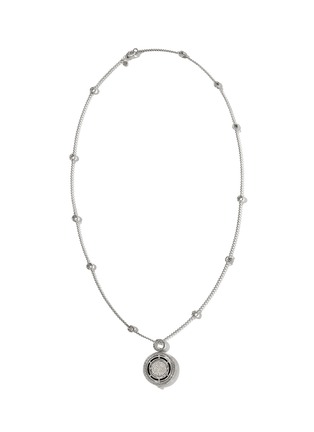 Main View - Click To Enlarge - JOHN HARDY - Moon Door Diamond Sterling Silver Rolo Chain Necklace — Size 28-30