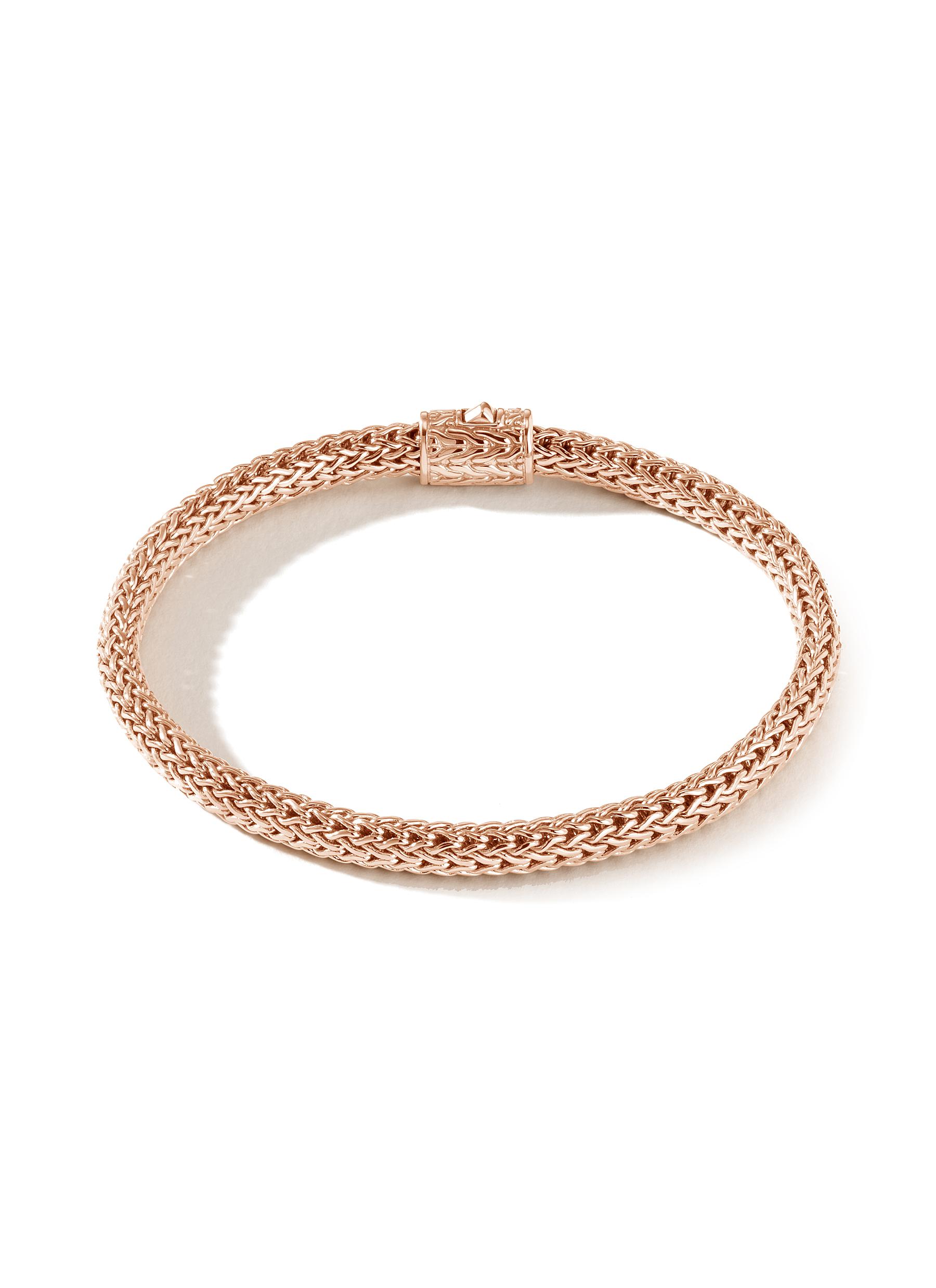 JOHN HARDY, Classic Chain 18K Rose Gold Bracelet — Size UXS, Women