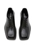 Detail View - Click To Enlarge - PRADA - Spazzolato Brushed Leather Derby Shoes