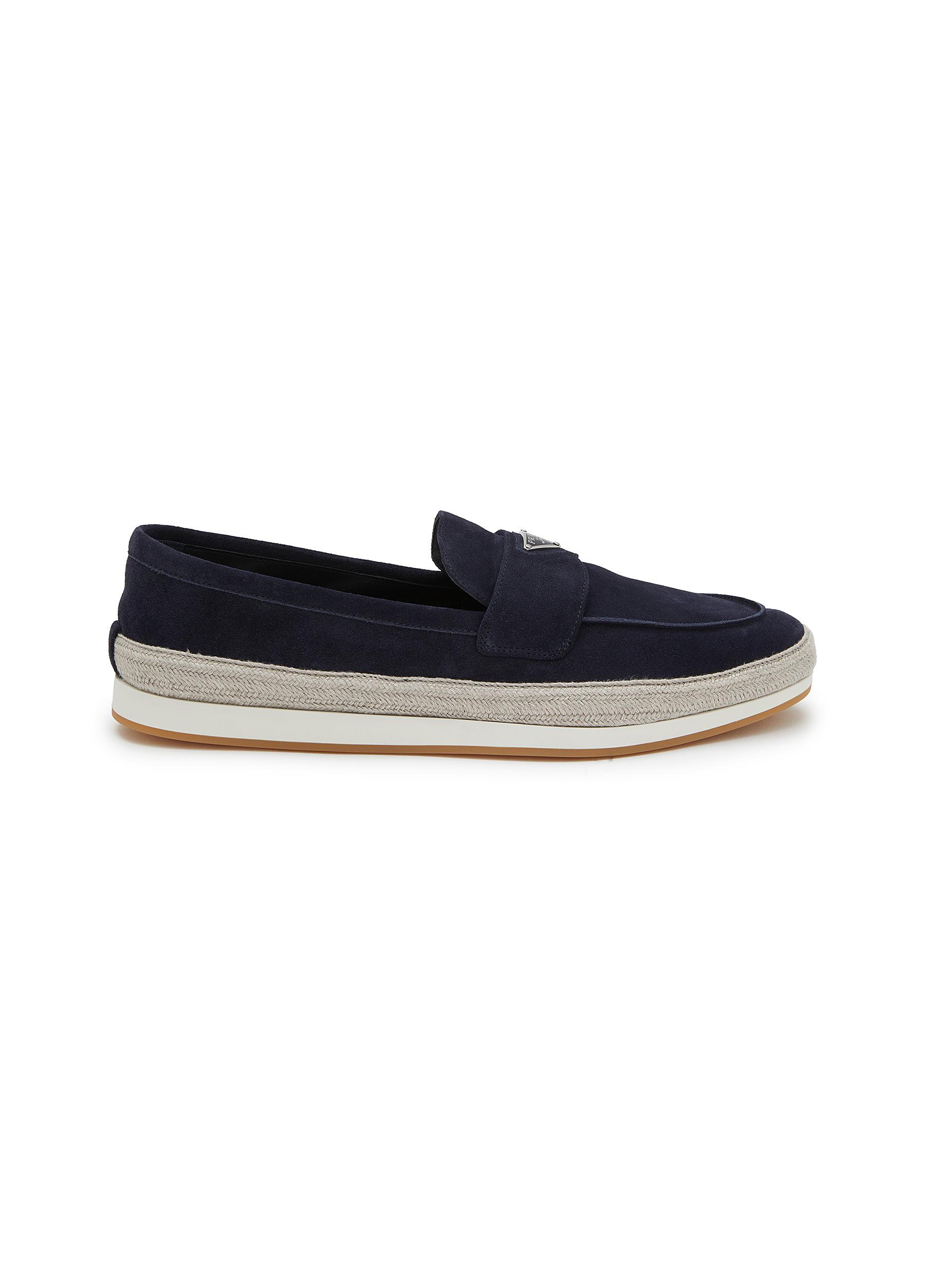 PRADA | Scamosciato Suede Slip On Loafers | Men | Lane Crawford display picture 1