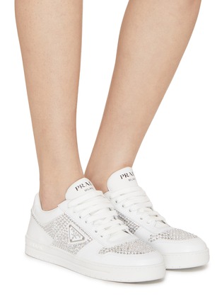 Figure View - Click To Enlarge - PRADA - Downtown Crystal Embellished Sneakers