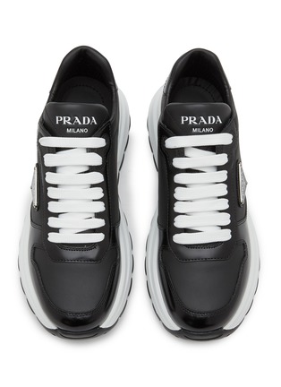 Detail View - Click To Enlarge - PRADA - Prada Re-Nylon PRAX 1 Leather Sneakers