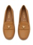 Detail View - Click To Enlarge - PRADA - Logo Plaque Saffiano Leather Loafers