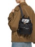 Figure View - Click To Enlarge - PRADA - Mini Tessuto Spazzolato Re-Nylon Leather Backpack