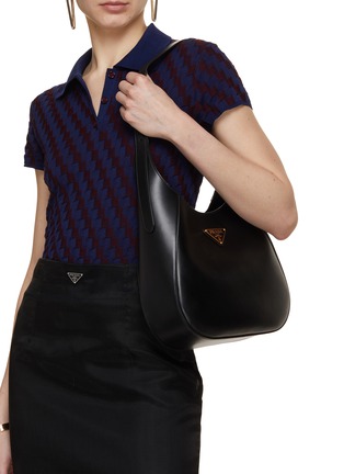 Figure View - Click To Enlarge - PRADA - Large Leather Hobo Bag