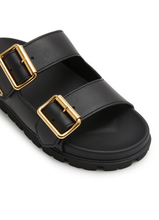 Detail View - Click To Enlarge - PRADA - Fussbett Leather Slides