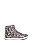 Main View - Click To Enlarge - JIMMY CHOO - 'Tokyo' leopard print pony hair high-top sneakers