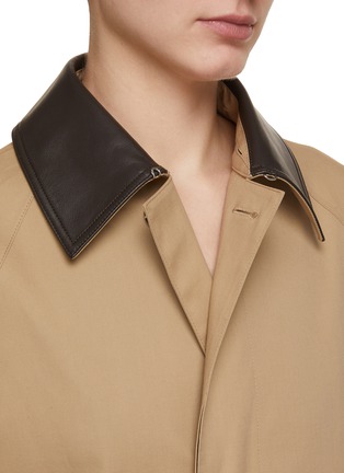 Detail View - Click To Enlarge - BOTTEGA VENETA - Intrecciato Collar Belted Trench Coat