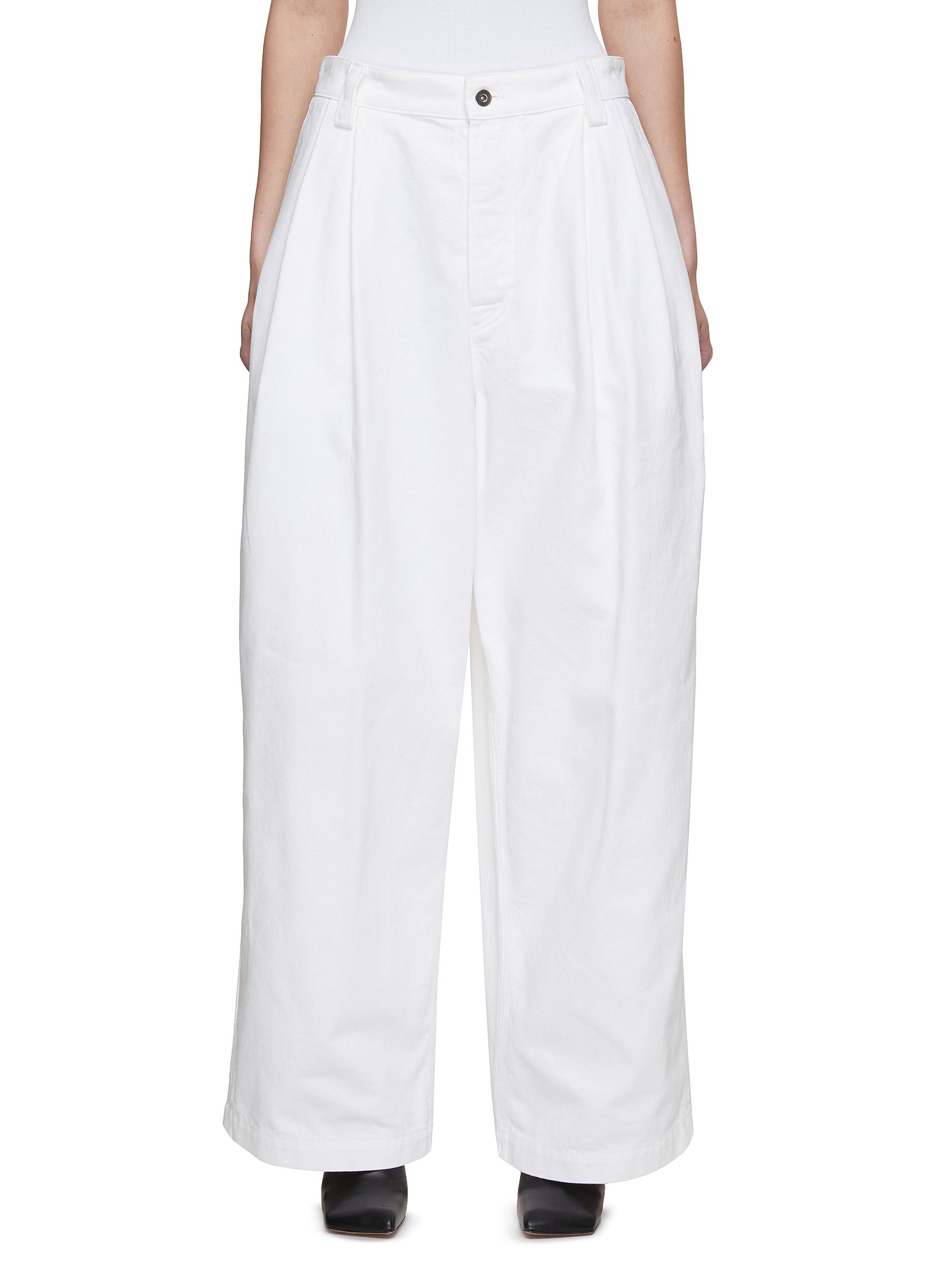 BOTTEGA VENETA | Pleated Wide Leg Jeans | Women | Lane Crawford