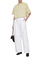 【送料&関税込】Bottega Veneta White Cotton Wide-leg Pant BOTTEGA VENETA | Cotton Twill Wide Leg Cotton Trousers