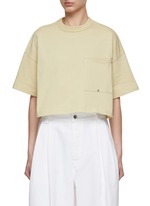 【送料&関税込】Bottega Veneta Cropped T-shirt BOTTEGA VENETA | Cropped Chest Pocket T-Shirt | Women | Lane