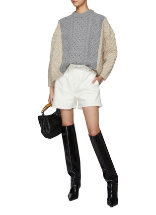 Figure View - Click To Enlarge - BOTTEGA VENETA - Lea Chalkline Pyjama Shorts