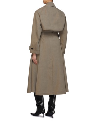 Back View - Click To Enlarge - BOTTEGA VENETA - Double Breasted Belted Trench Coat